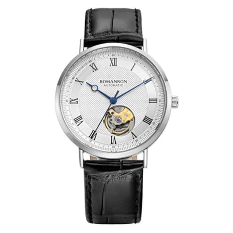 Automatic Leather Strap Watch